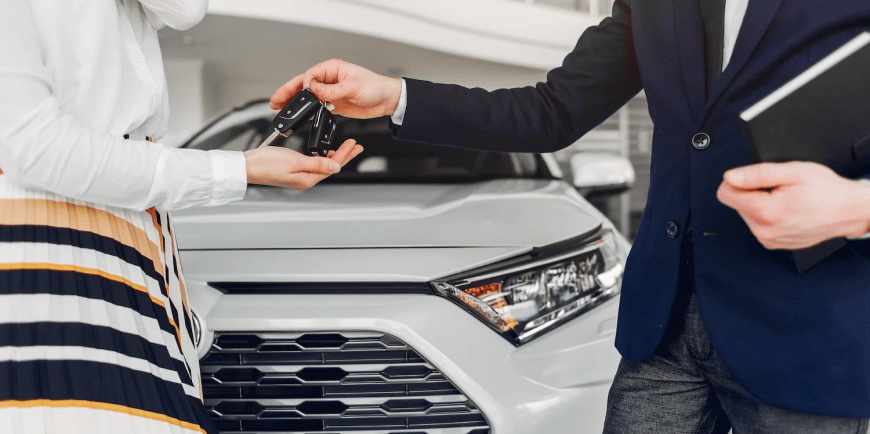 car keys being handed