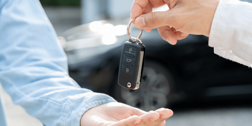 car rental handing keys
