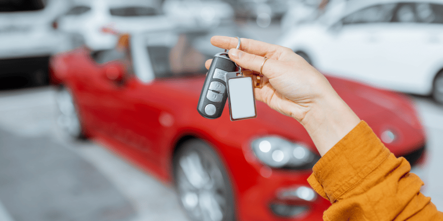 car rental holding keys