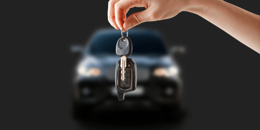 car keys being held