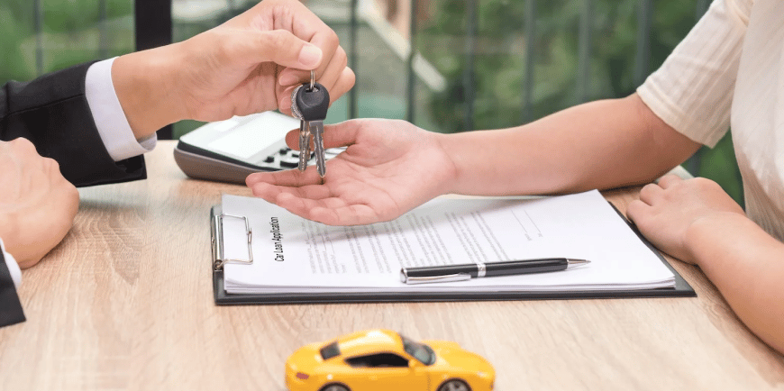 car keys being handed