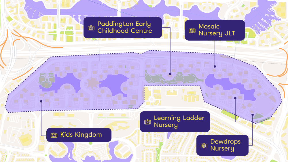 JLT Nurseries Map