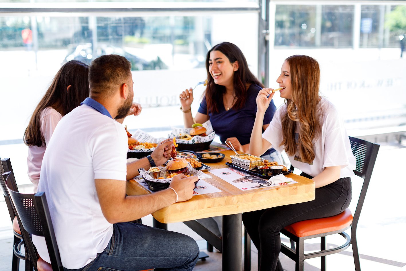group people spending time together